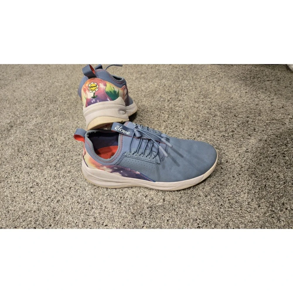 Clove Women 7.5 Gradient Tie Dye Daisy Sneakers Healthcare Nurse Shoe- Resistant
